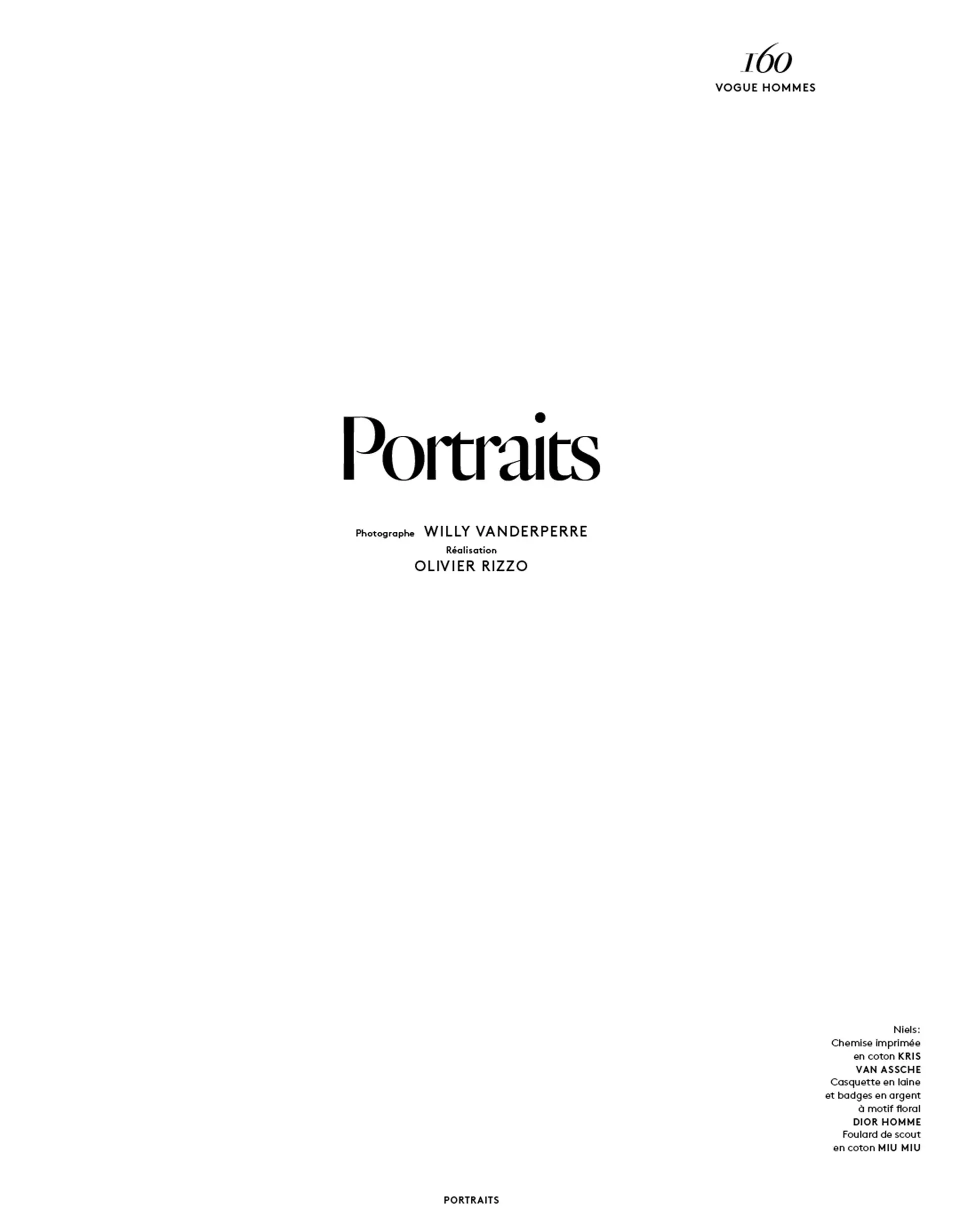 Vogue Hommes International S/S 2015: Portreti