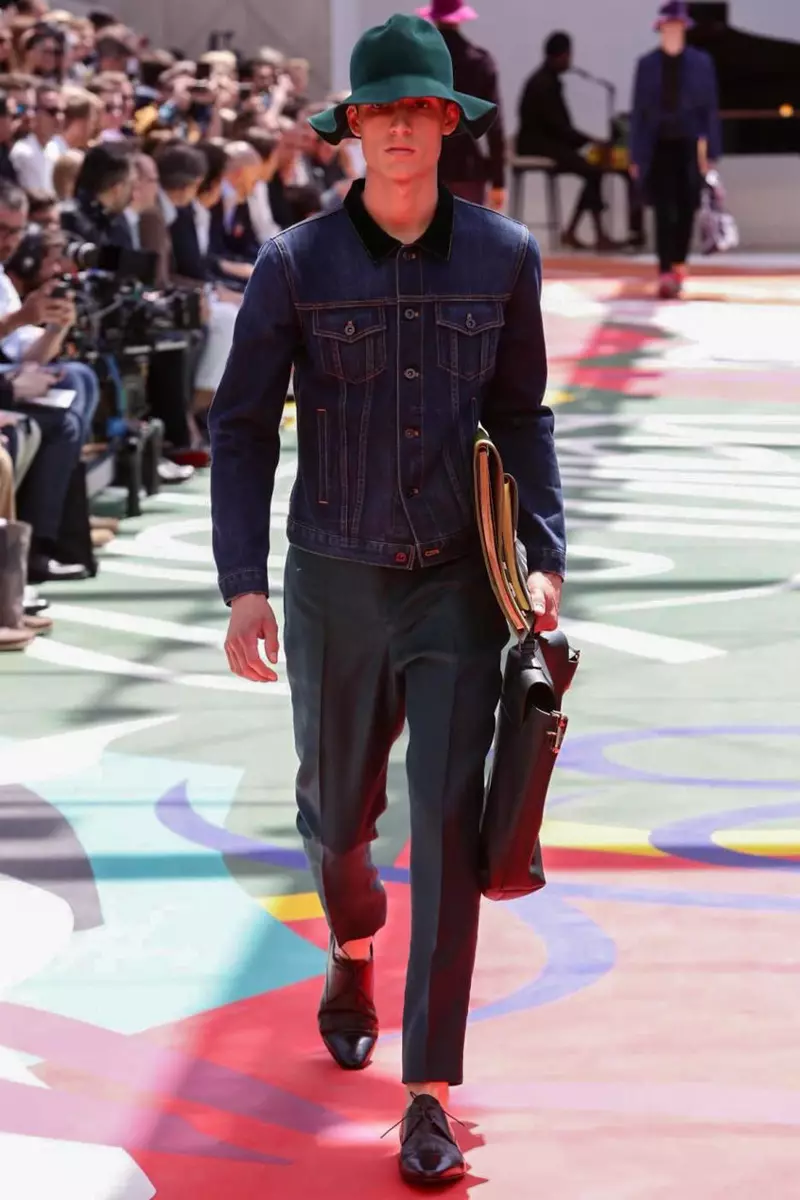 Burberry Prorsum, Mansklere, Lente-somer, 2015, Modeskou in Londen