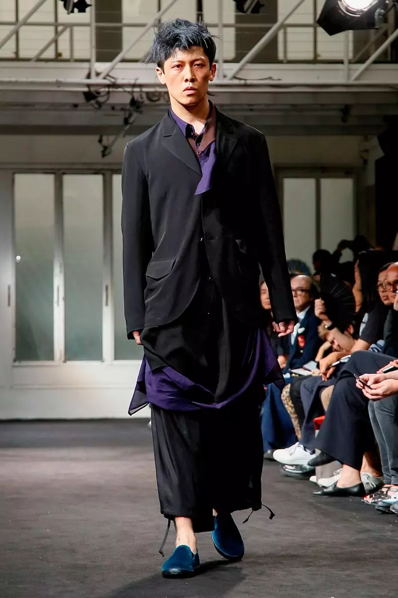 Yohji Yamamoto Odzież męska Wiosna Lato 2019 Paryż15