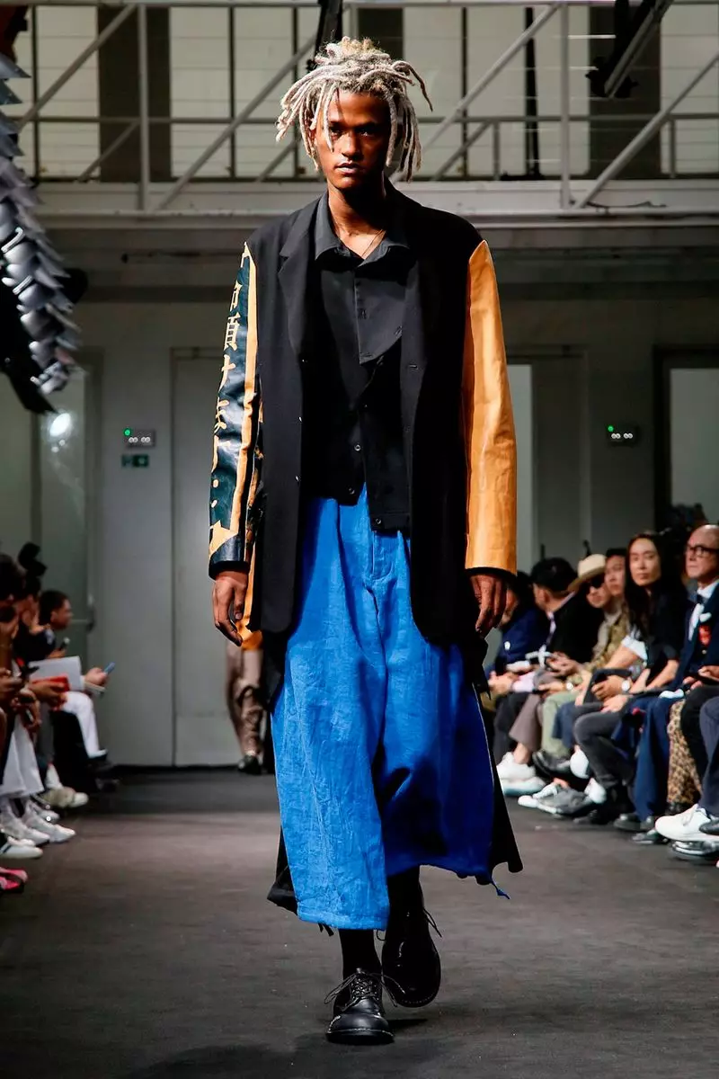 Yohji Yamamoto ئەرلەر كىيىملىرى باھار ياز 2019 پارىژ 18