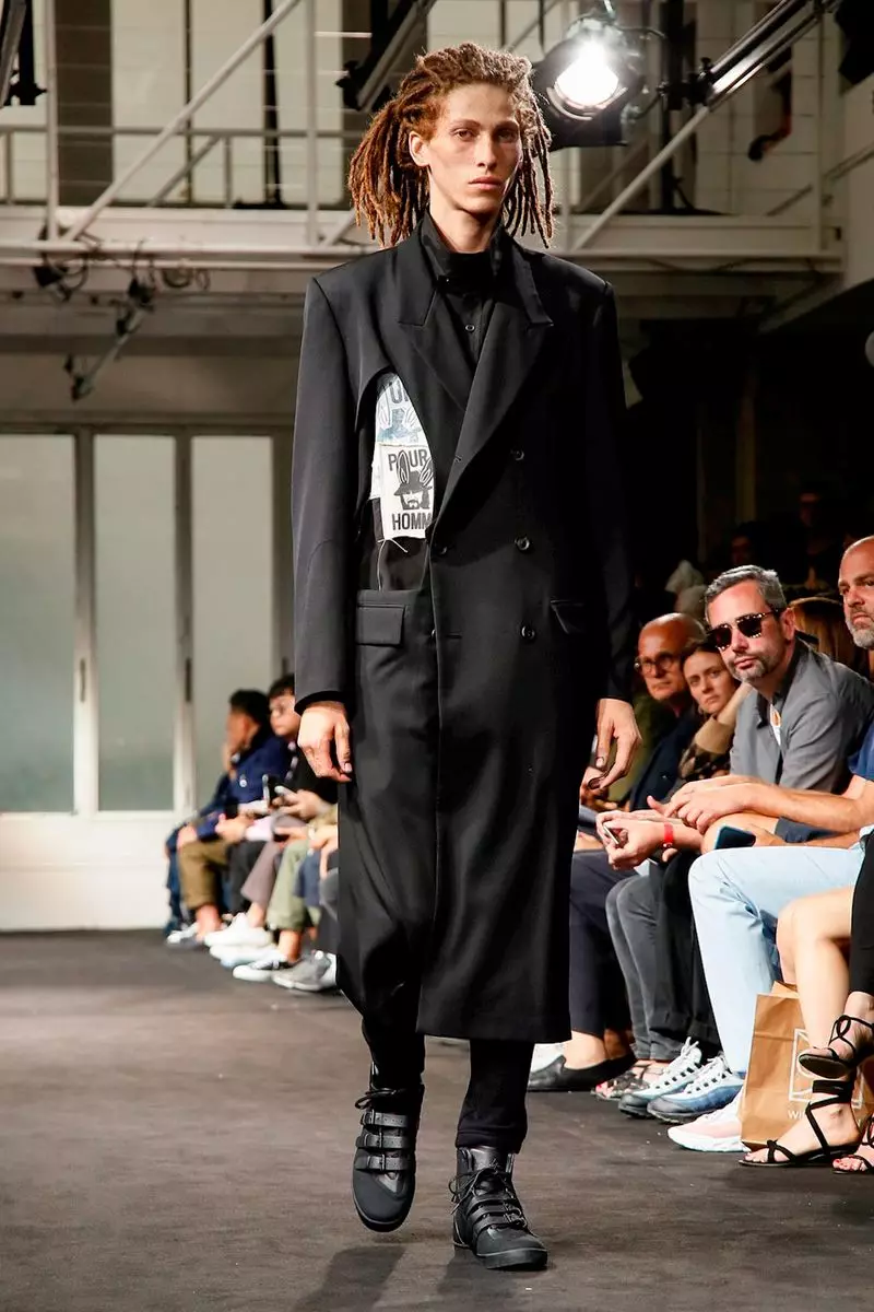 Yohji Yamamoto בגדי גברים אביב קיץ 2019 פריז7