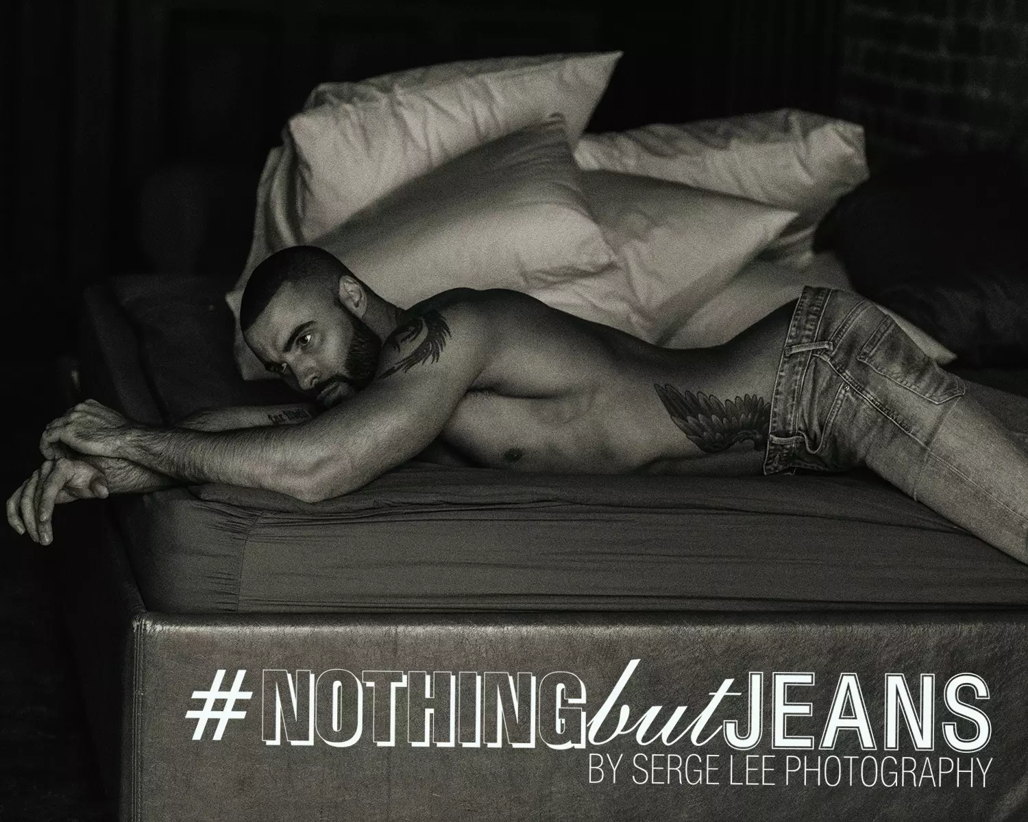 I know you are such a huge fan of series #NothingButJeans by photographer Serge Lee, yes, we are obsessed by it, well there you go guys, he's Anton Aleksander I bet you all know who is he, stunning in jeans.