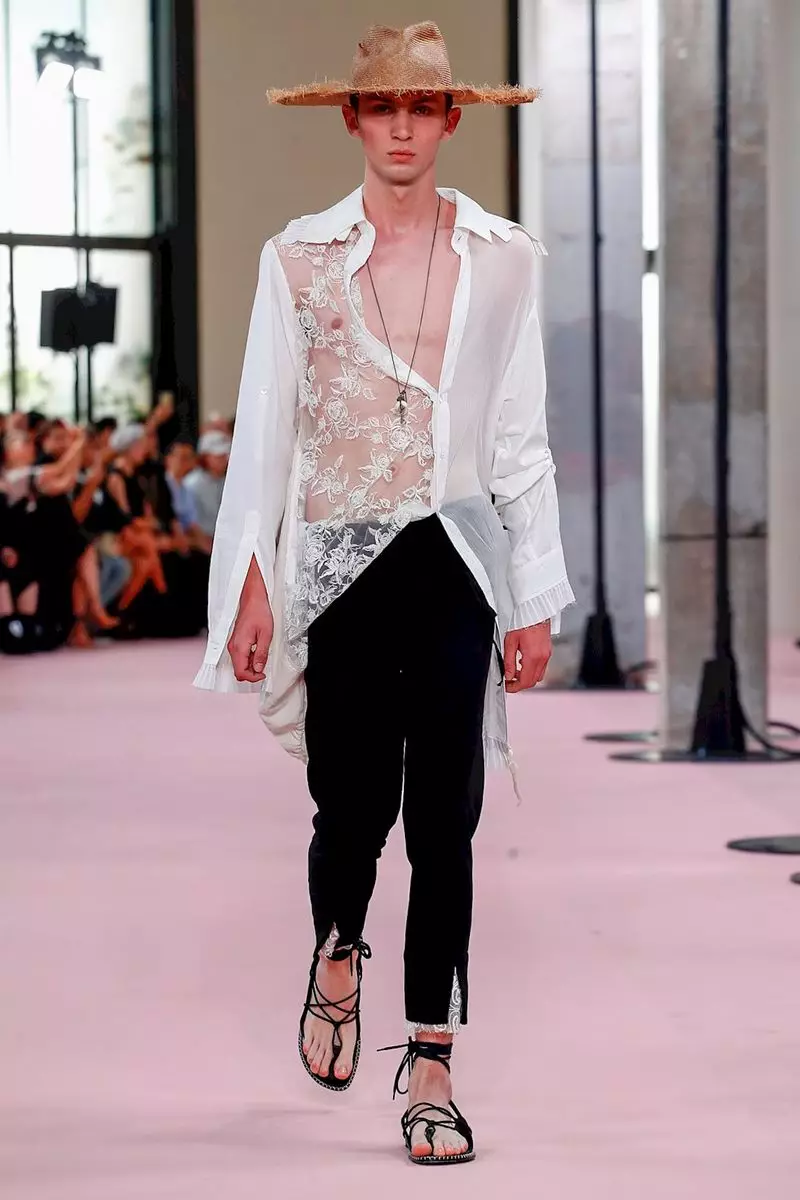 Ann Demeulemeester Menswear Caij Nplooj Ntoos Hlav 2019 Paris29