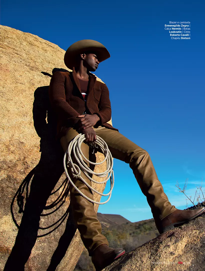 Lone Ranger Ronald Epps by Karl Simone GQ برازيل فيبروري 2018 89666_2