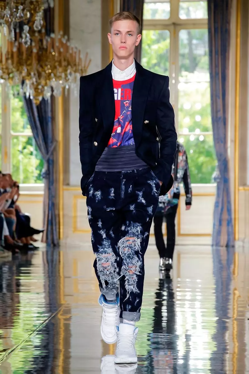 Veshje për meshkuj Balmain Homme Pranverë Verë 2019 Paris49