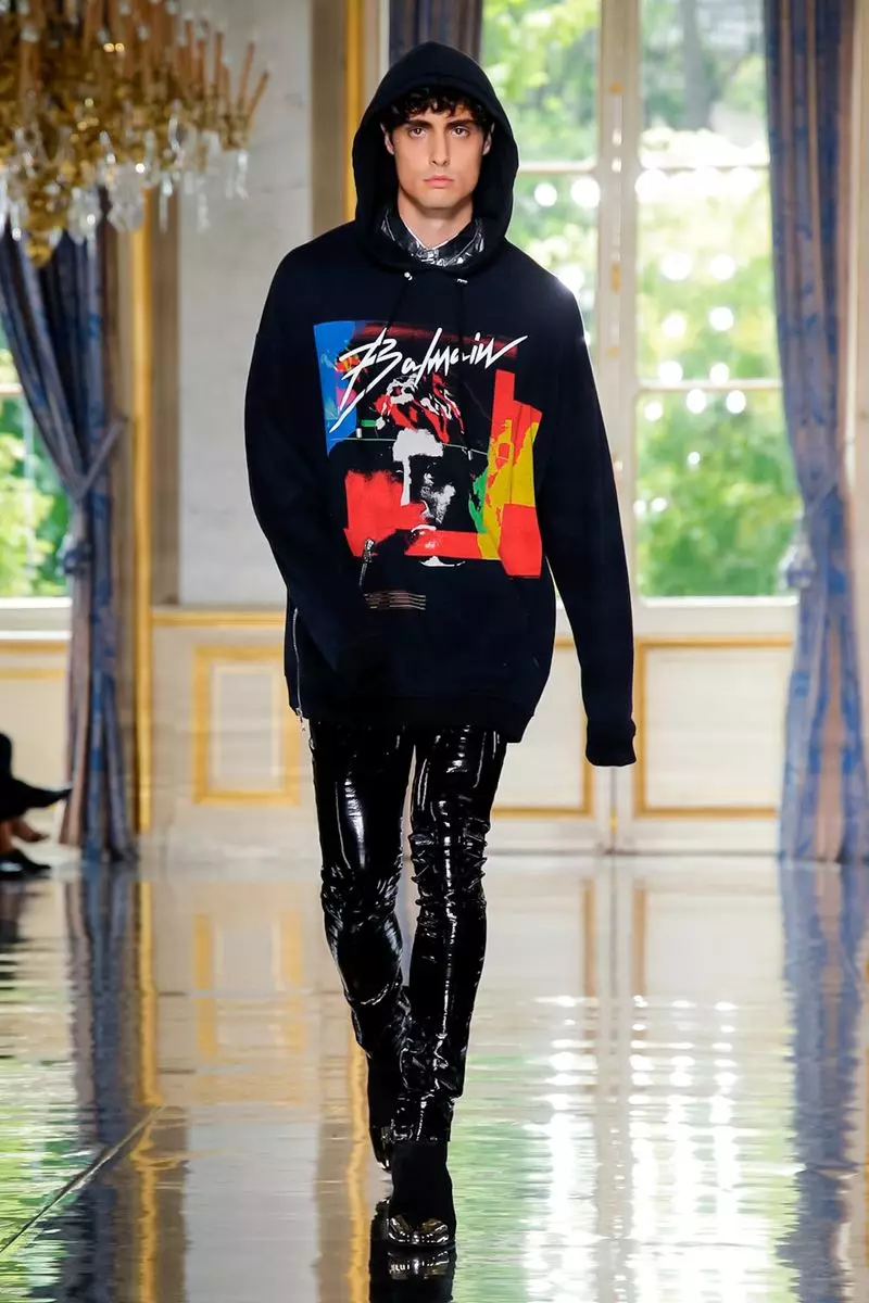 Либоси мардонаи Balmain Homme тобистони баҳори соли 2019 Paris67