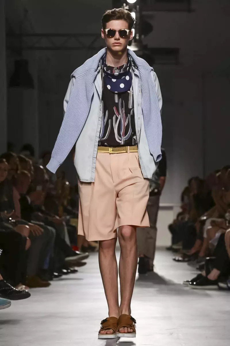 MSGM Menswear Kollektioun Fréijoer Summer 2015 zu Mailand