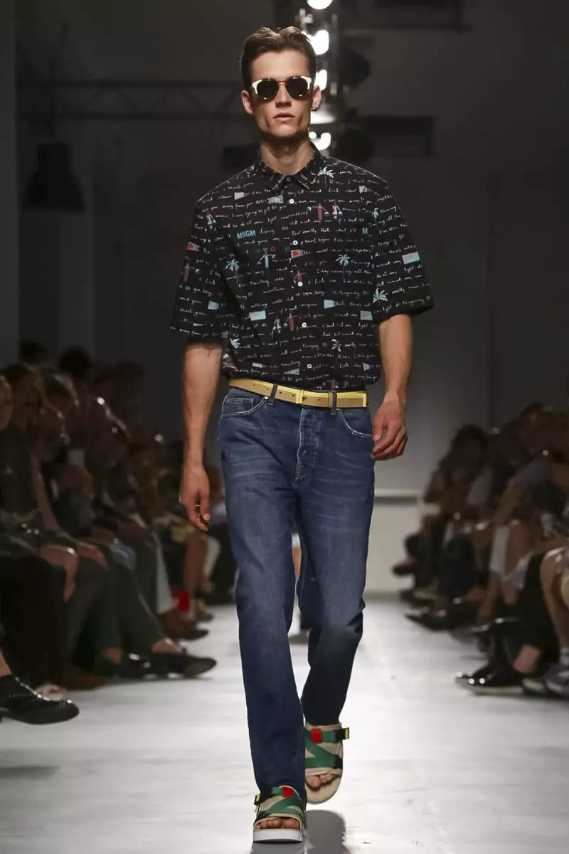 Col·lecció MSGM Menswear Primavera Estiu 2015 a Milà