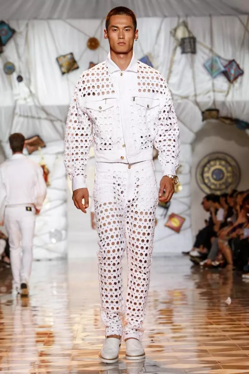 Versace, Menswear, Spring Summer, 2015, Sioe Ffasiwn ym Milan