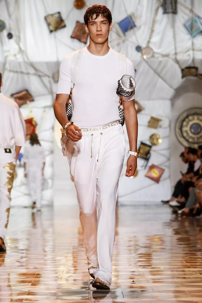 Versace, herrafatnaður, vor sumar, 2015, tískusýning í Mílanó