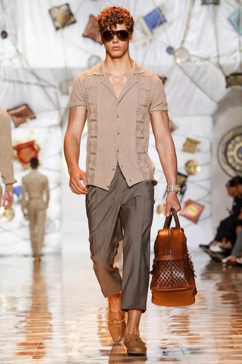 Versace, Menswear, वसन्त समर, 2015, मिलान मा फेसन शो