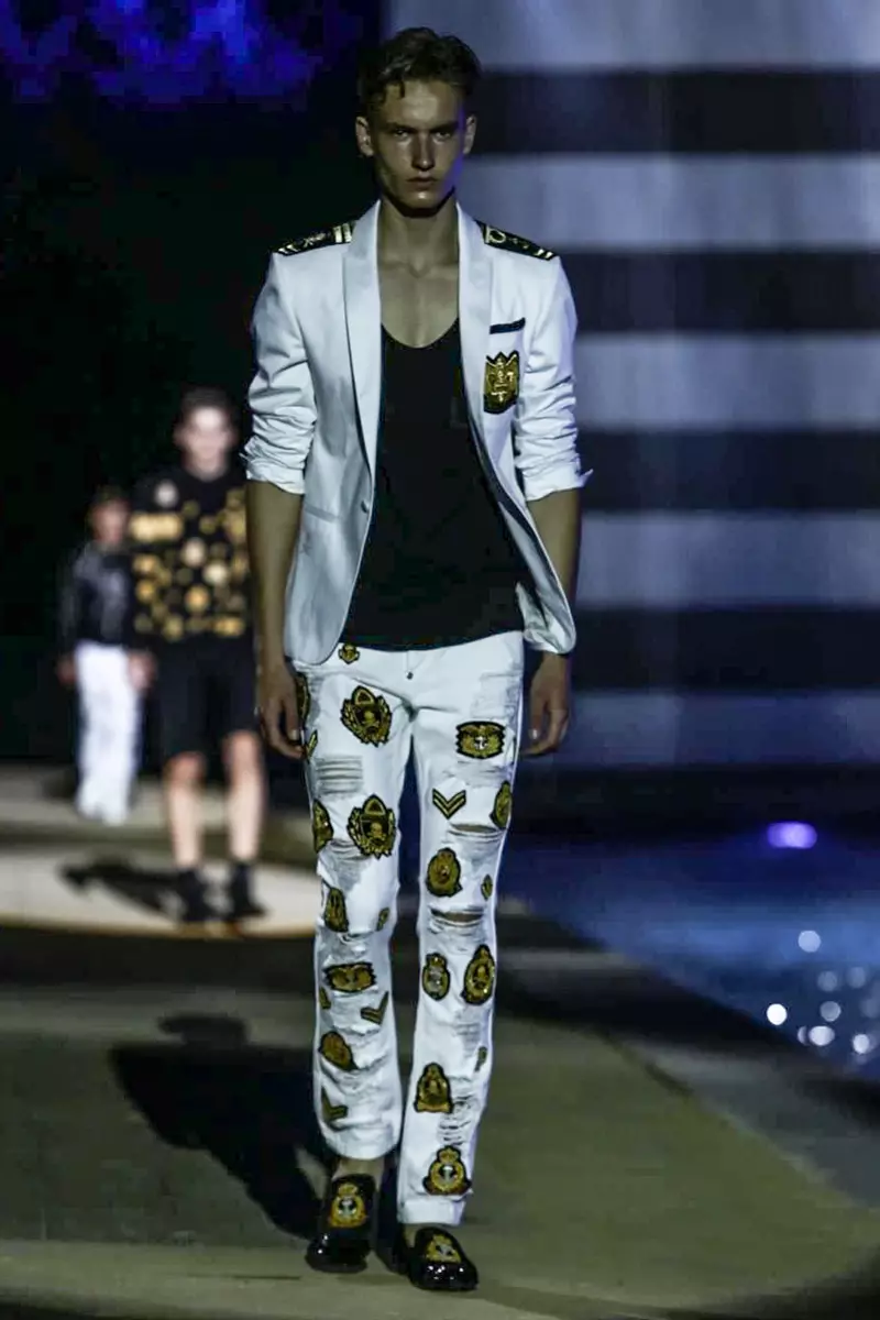 Philipp Plein, Gizonezkoen arropa, Udaberria, 2015, Milango moda desfilea