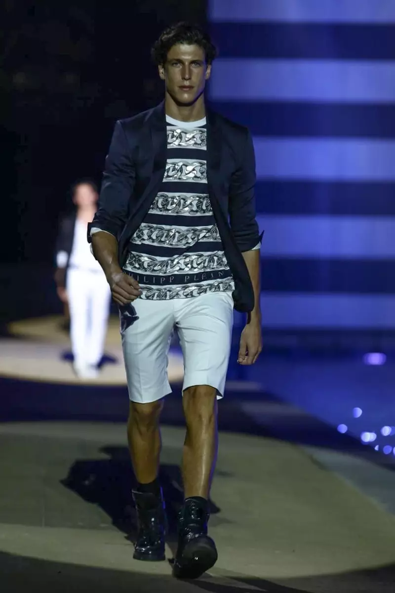 Philipp Plein, Gizonezkoen arropa, Udaberria, 2015, Milango moda desfilea