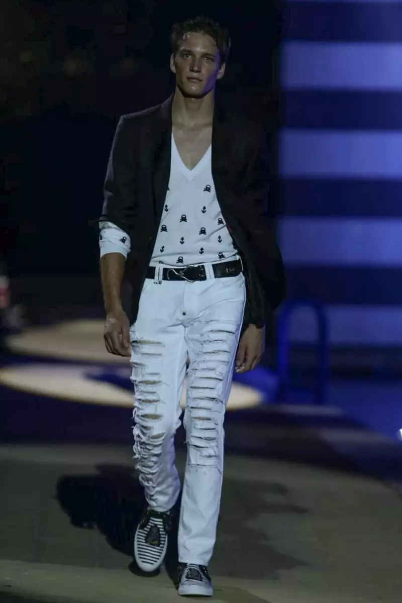 Philipp Plein, Gizonezkoen arropa, Udaberria, 2015, Milango moda desfilea