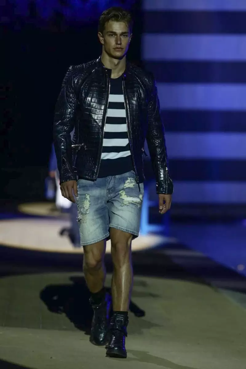 Philipp Plein, herrafatnaður, vor sumar, 2015, tískusýning í Mílanó