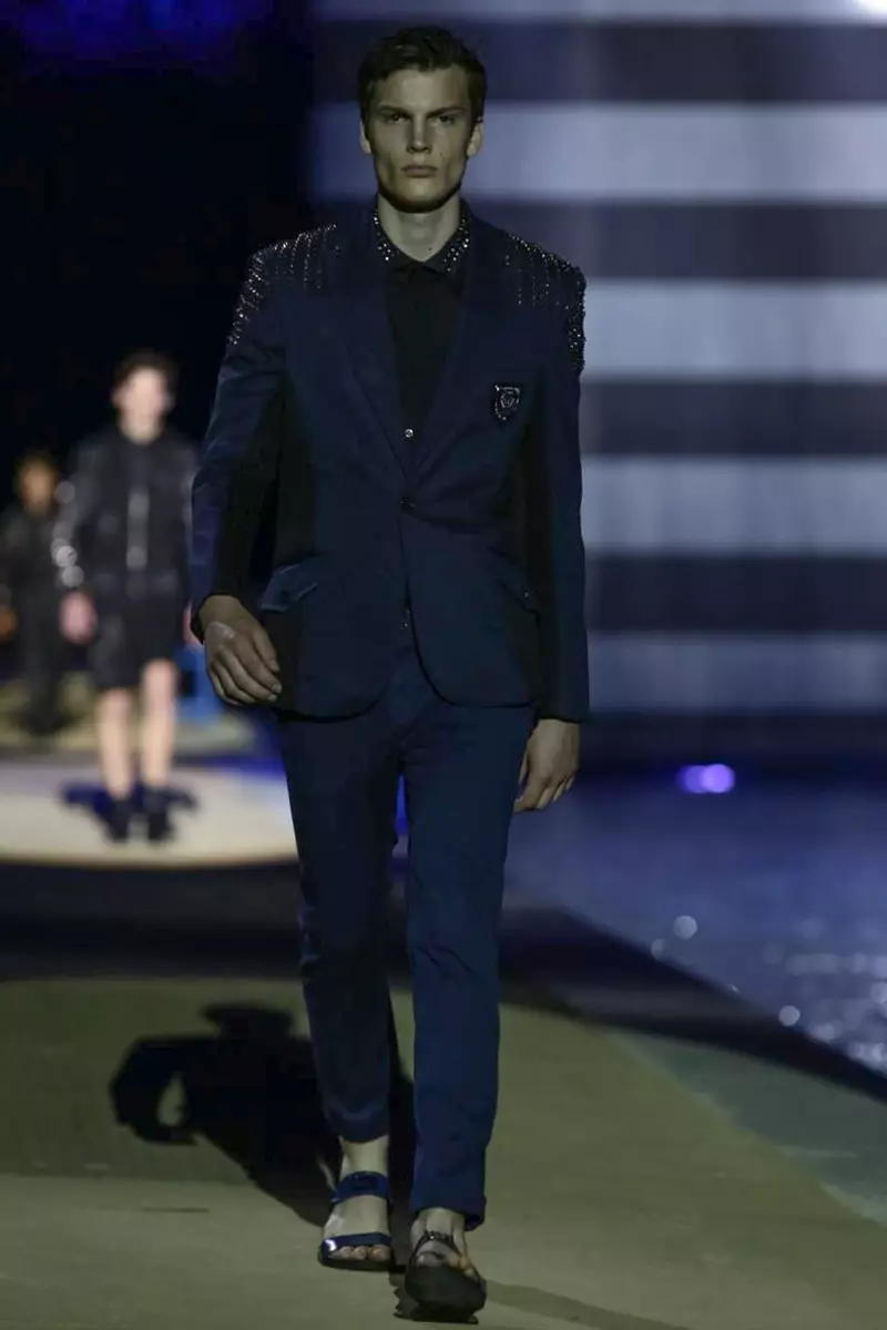 Philipp Plein, herrafatnaður, vor sumar, 2015, tískusýning í Mílanó