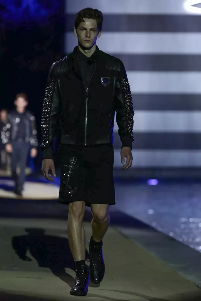 Philipp Plein, Gizonezkoen arropa, Udaberria, 2015, Milango moda desfilea