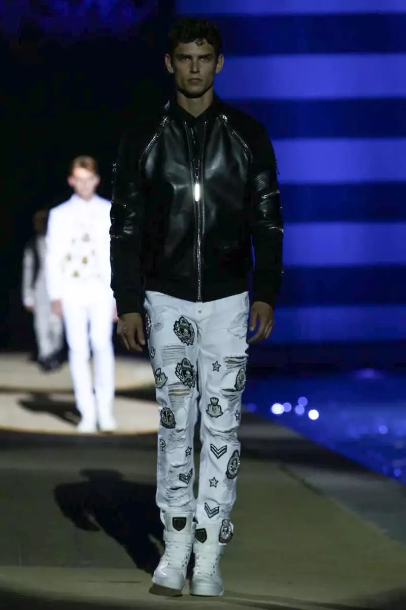 Philipp Plein, herrafatnaður, vor sumar, 2015, tískusýning í Mílanó