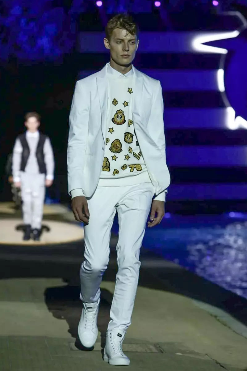 Philipp Plein, herrafatnaður, vor sumar, 2015, tískusýning í Mílanó