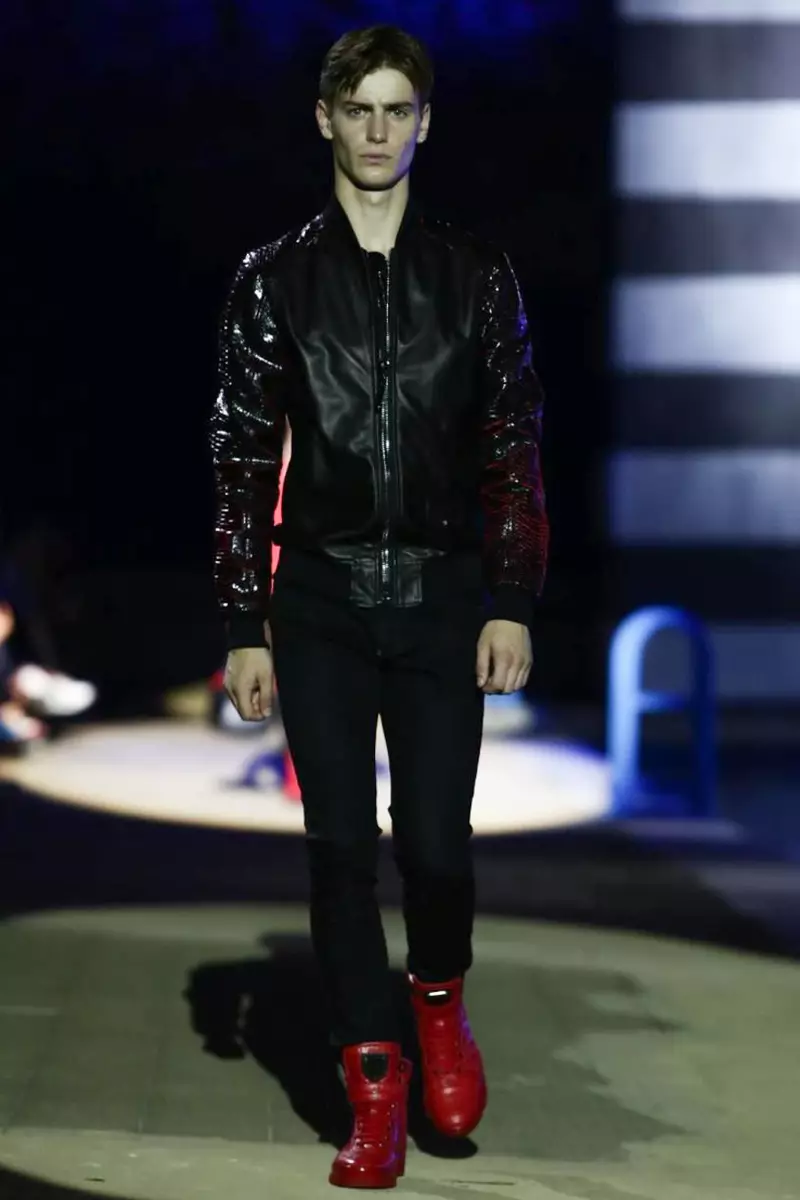 Philipp Plein, Gizonezkoen arropa, Udaberria, 2015, Milango moda desfilea