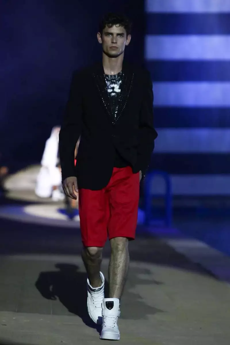 Philipp Plein, herrafatnaður, vor sumar, 2015, tískusýning í Mílanó