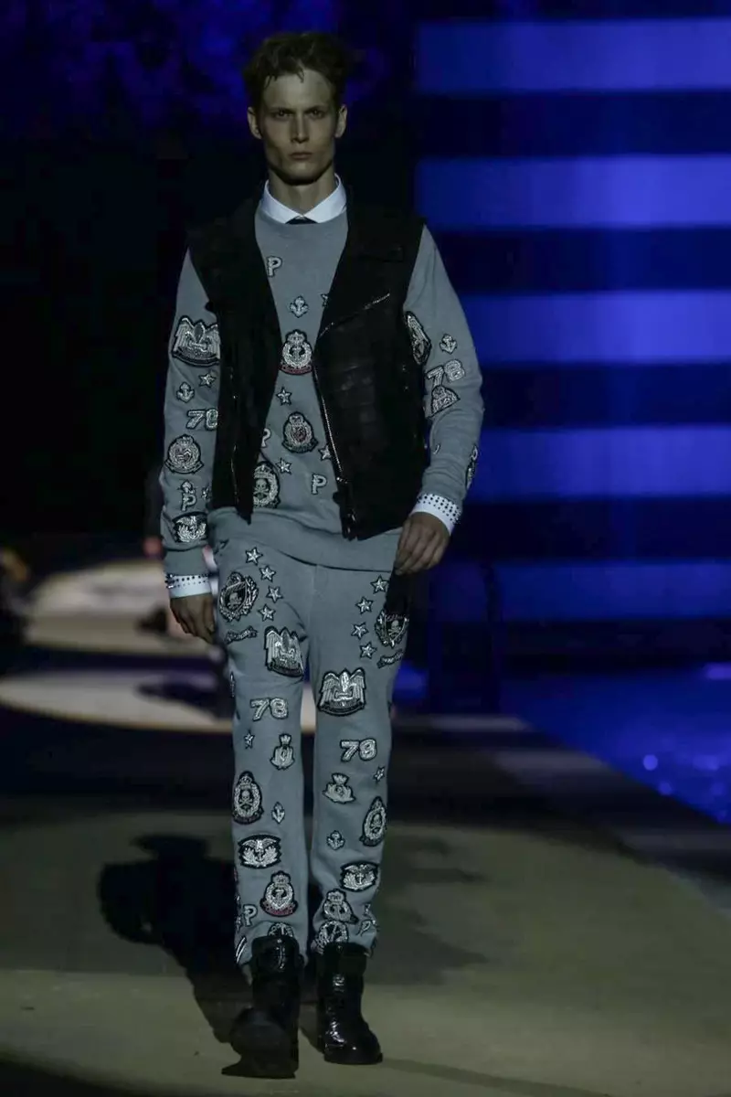 Philipp Plein, Gizonezkoen arropa, Udaberria, 2015, Milango moda desfilea