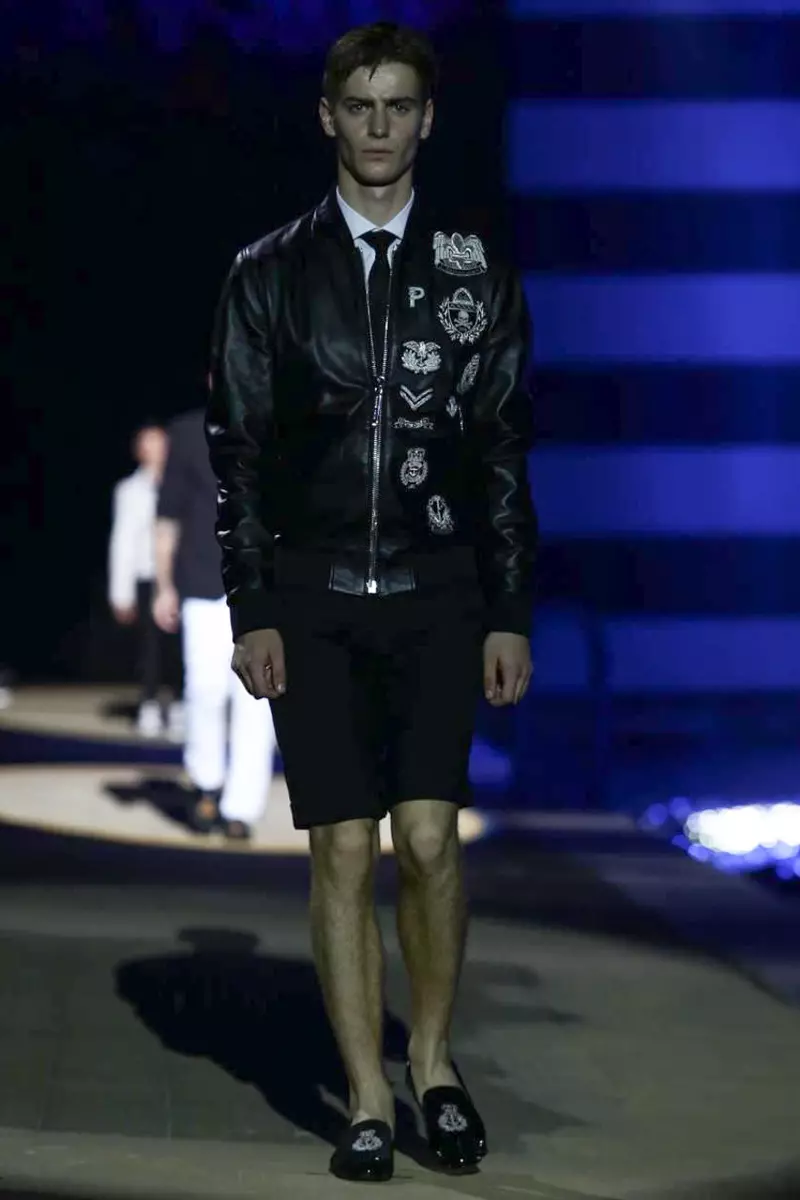 Philipp Plein, herrafatnaður, vor sumar, 2015, tískusýning í Mílanó