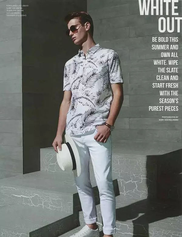 Ben Allen za River Island Summer 2015 Magazine- snimio Rory Van Millingen.