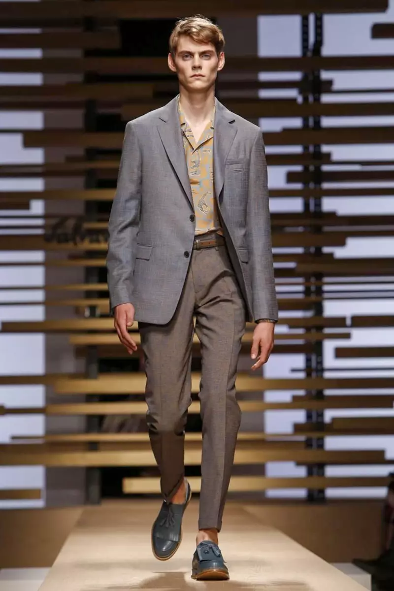 Salvatore Ferregamo, Menswear, Gwanwyn Haf, 2015, Sioe Ffasiwn ym Milan